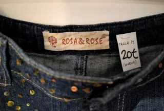 Falda tejana y negro bordado Talla M