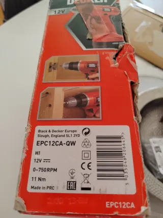 Taladro Atornillador inalámbrico Black&Decker 12V