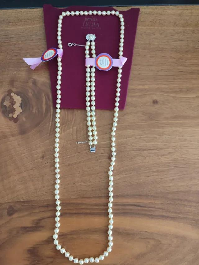 Conjunto Perlas de Mallorca Collar y Pulsera