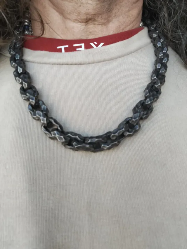 Collar Acero Labrado Vintage