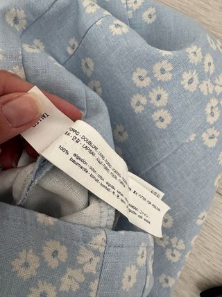 Vestido Zara azul flores blancas