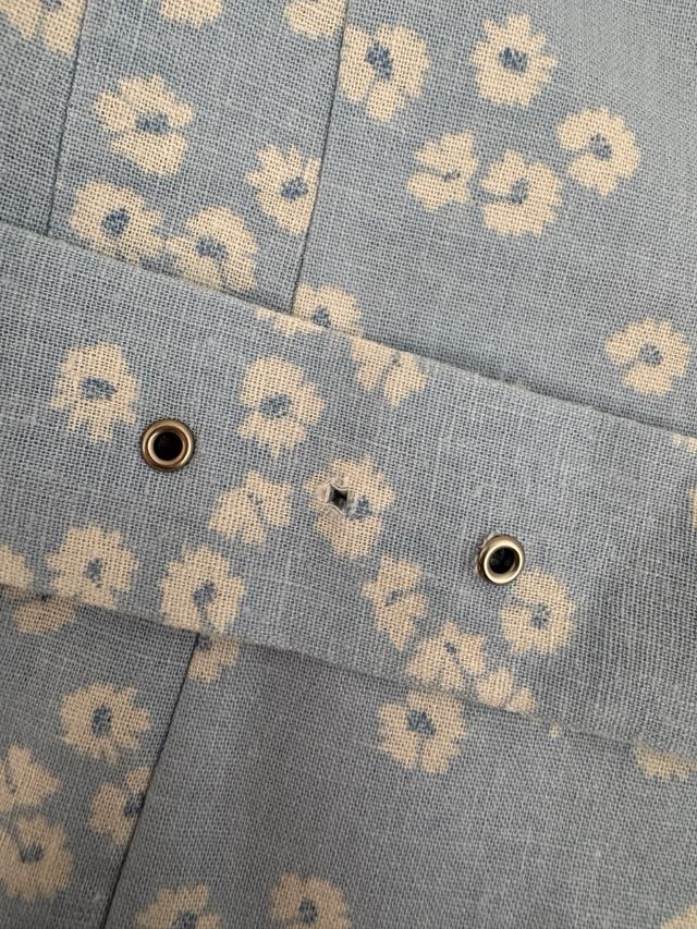 Vestido Zara azul flores blancas