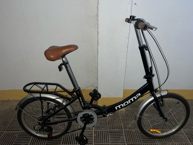 Bicicleta Plegable Moma First Class Negra
