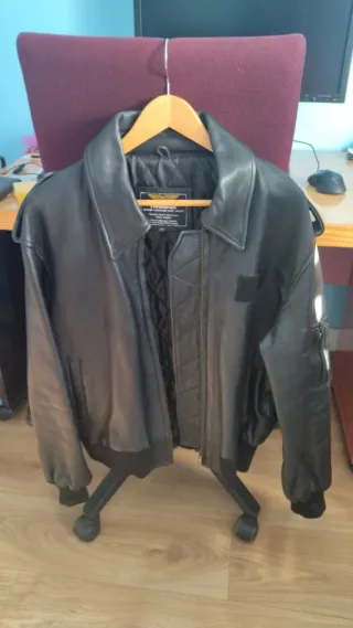 Chaqueta piloto Transair cuero talla 44