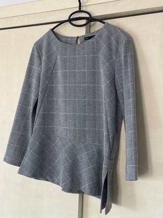 Blusa Sfera asimétrica cuadros S