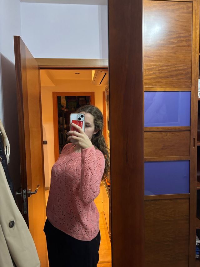 Jersey fino punto rosa