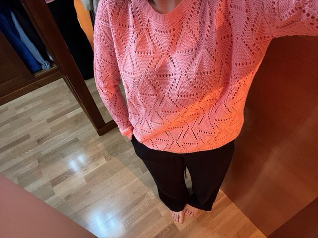 Jersey fino punto rosa