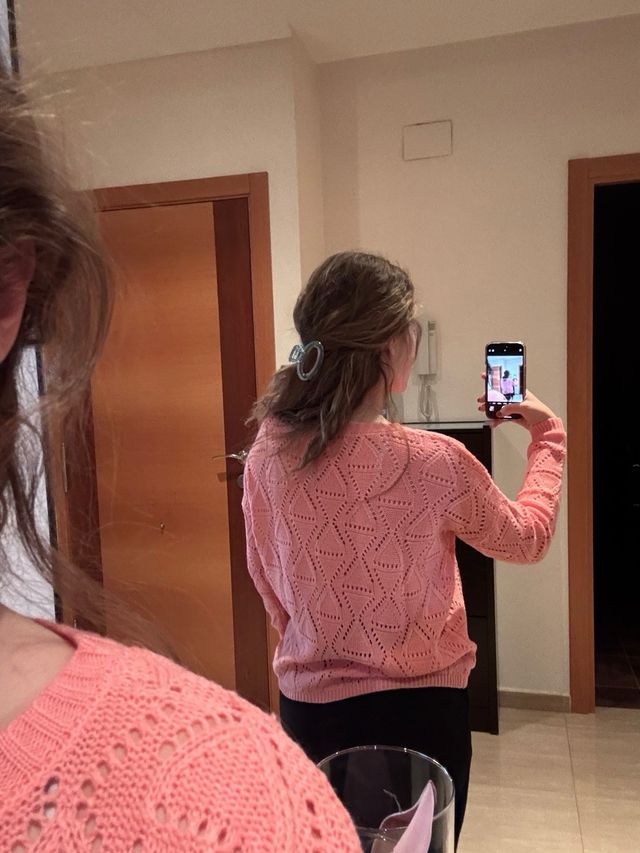 Jersey fino punto rosa