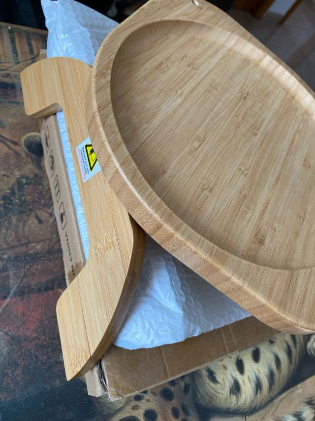 Mesita auxiliar bambú