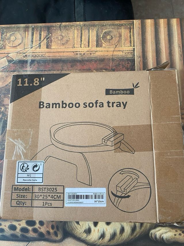 Mesita auxiliar bambú