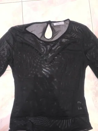 Body nero trasparente taglia unica