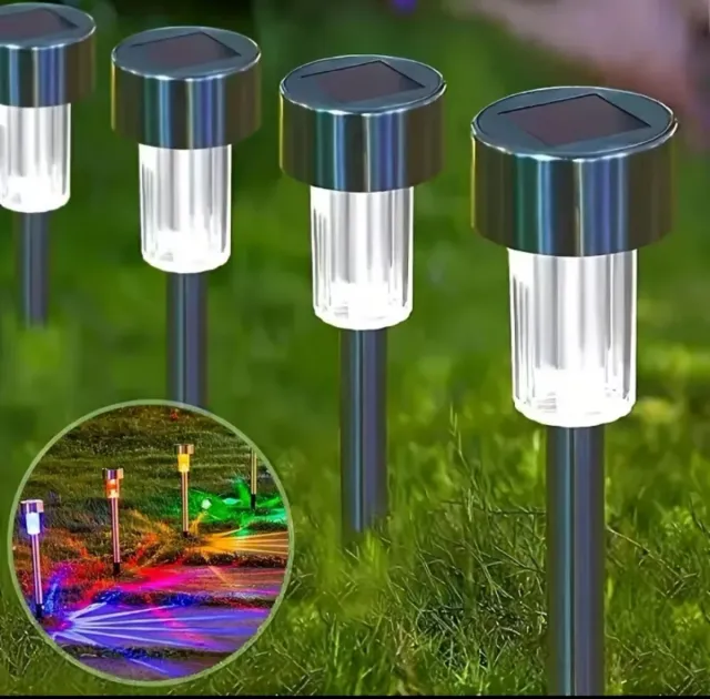 10 Luzes Solares LED Decorativas Multicolor