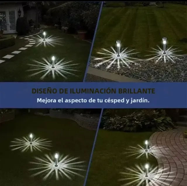 10 Luzes Solares LED Decorativas Multicolor
