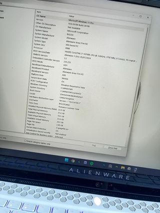 Alienware A51 Laptop Plata