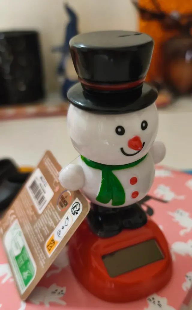 Figura Muñeco Nieve Solar