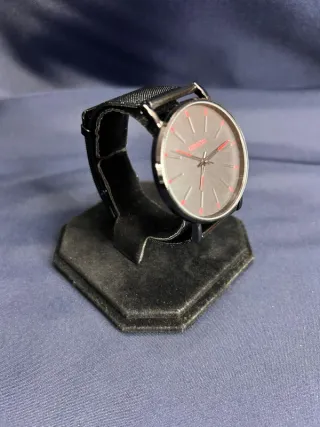 Orologio Geneva Quarzo Maglia Metallica Nero