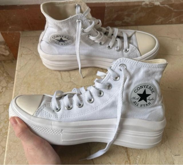Converse plataforma blancas talla 38