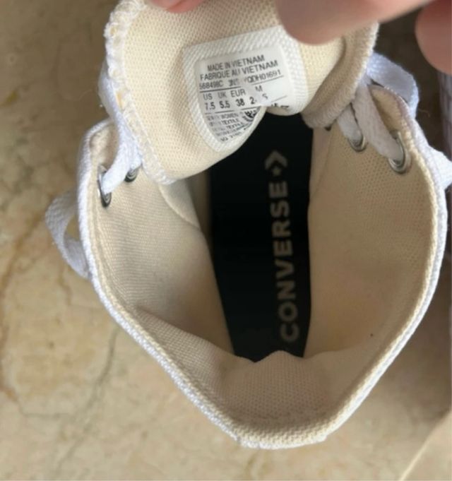 Converse plataforma blancas talla 38