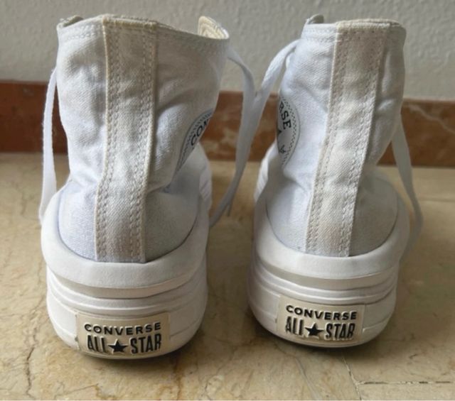 Converse plataforma blancas talla 38