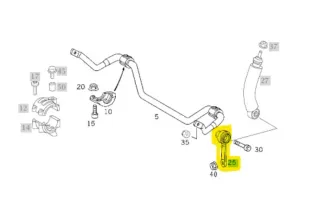 Bieleta estabilizadora delantera Mercedes S W220