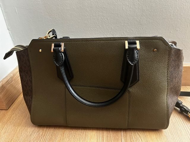 Bolso Michael Kors piel verde y marrón