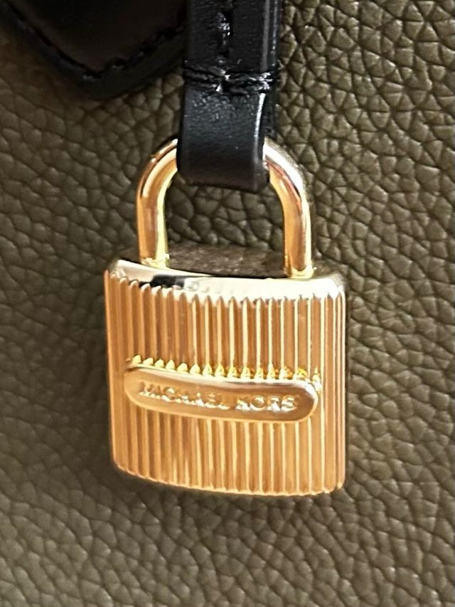 Bolso Michael Kors piel verde y marrón