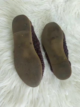 Zapato étnico de piel trenzada