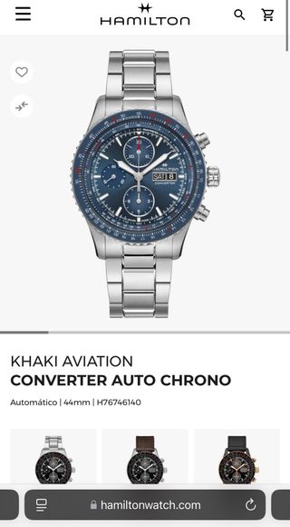 Reloj Hamilton Khaki Aviation Converter Auto Chron
