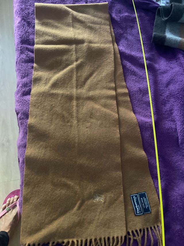 Bufanda Burberry Beige/Marrón Lana