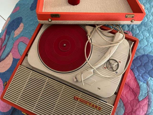 Giradischi Vintage Nuova Faro Rosso/Bianco