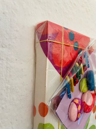 Organizador de pared Ikea flores tela