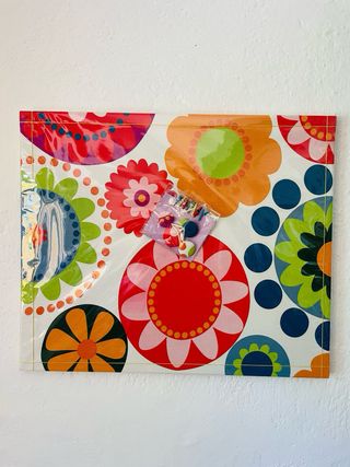 Organizador de pared Ikea flores tela