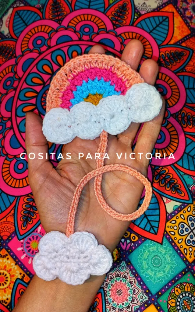 Regalo Navidad: Marcapáginas crochet arcoíris