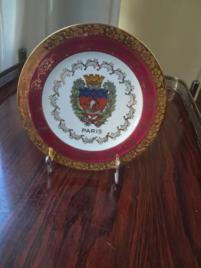 Plato Cerámica Limoges Escudo París