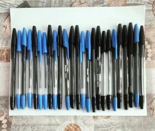 Kit 25 Penne Sfera Blu e Nere