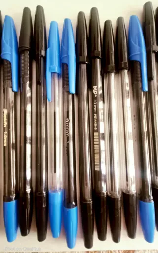 Kit 25 Penne Sfera Blu e Nere