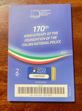 2 Euro 2022 - 170° Polizia di Stato