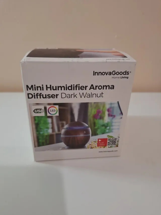 Mini humidificador aromático madera