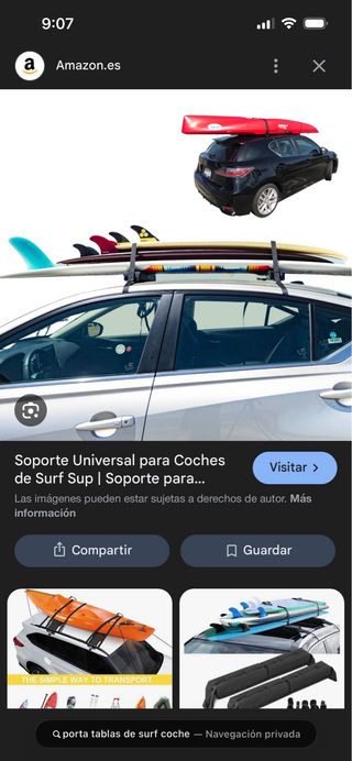 Porta tablas Surf System para coche