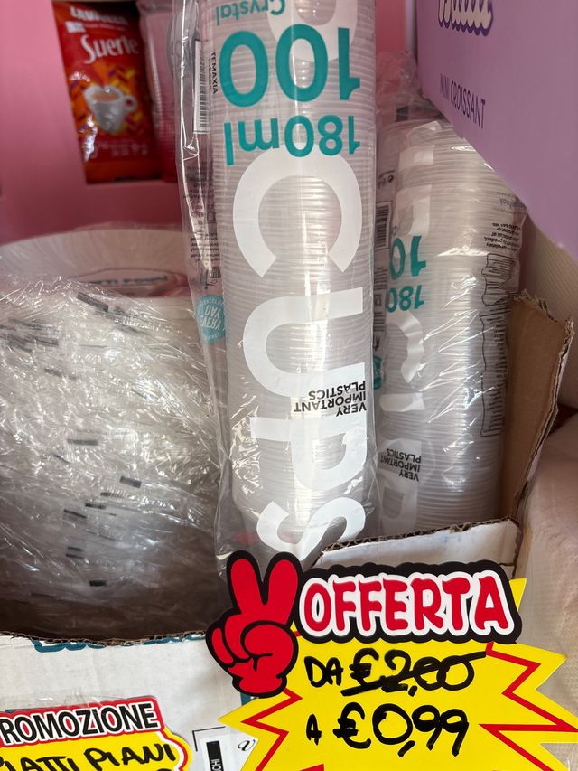 Bicchieri di plastica TEMAXIA 180ml 10 confezioni