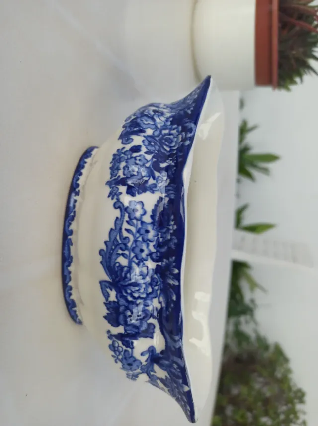 Salsera La Cartuja Azul y Blanca