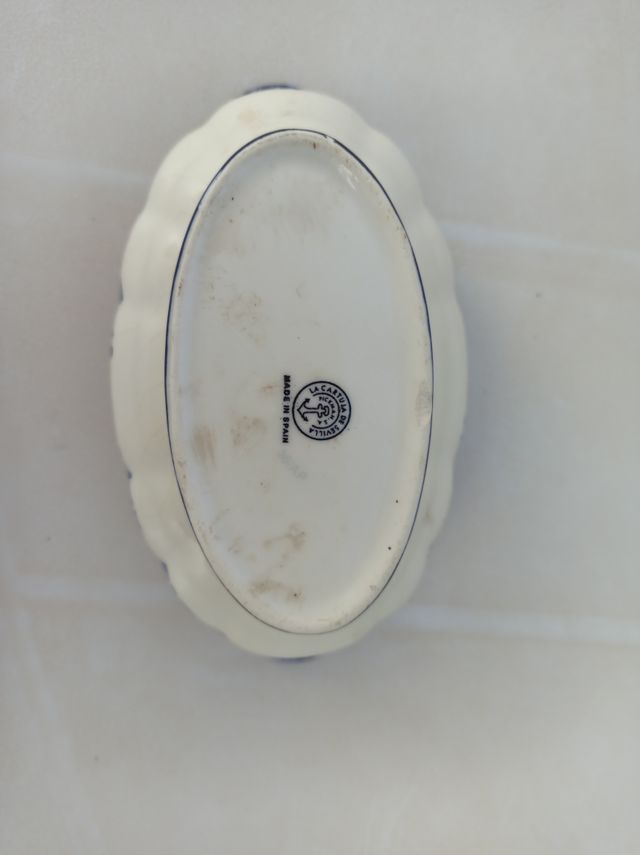 Salsera La Cartuja Azul y Blanca