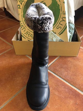 Botas de piel Panama Jack color negro