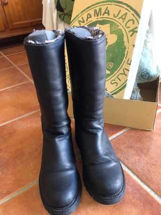 Botas de piel Panama Jack color negro