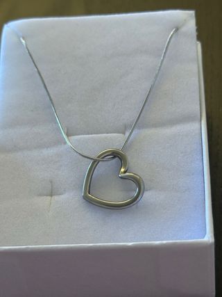 Collana con ciondolo a cuore argento