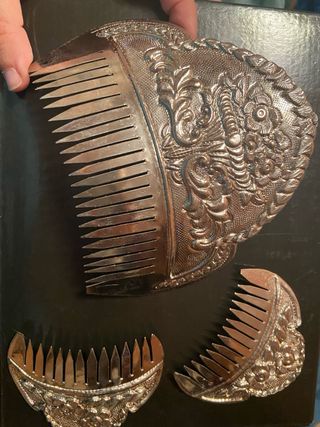 Aderezo fallera niña y peinetas plata