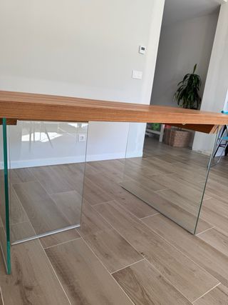 Nueva Mesa Comedor Madera y Cristal 6 comensales