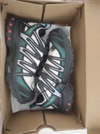 Bota Montaña Salomon Verde/Blanca