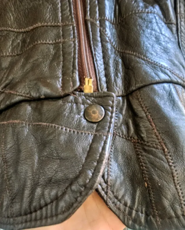 Chaqueta vintage italiana 80s patchwork con flecos