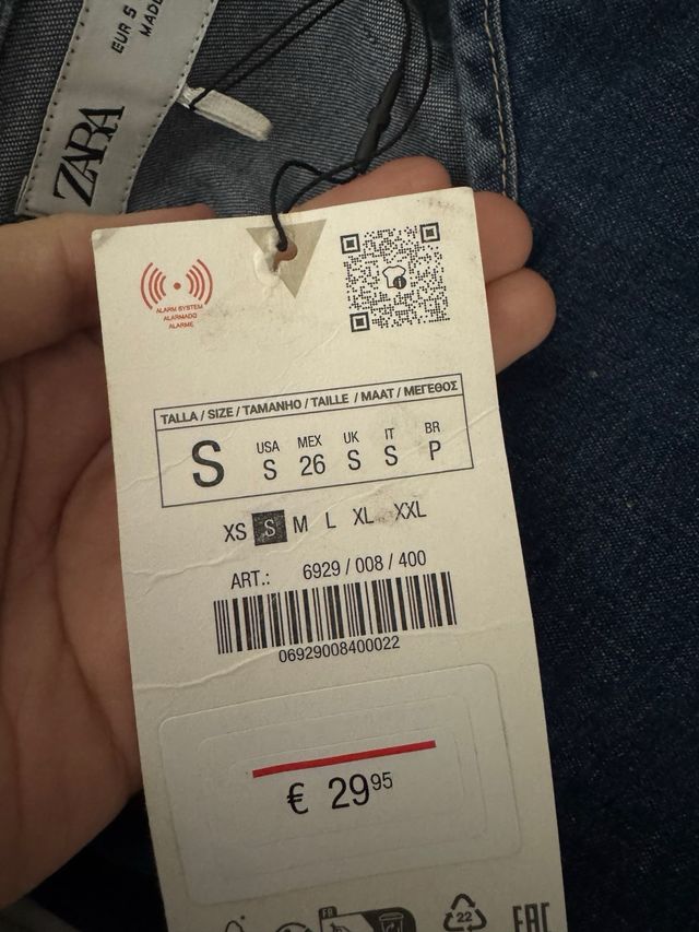 Vestido Polo Denim Zara Azul